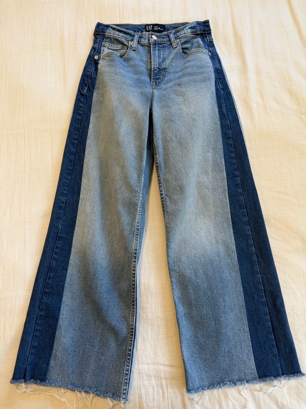 Gap Stripe High Rise Wide-Leg Crop Size 26